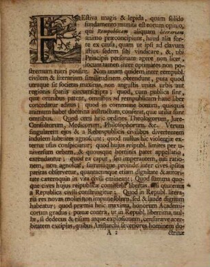 Ordinis JCtorvm in alma Vitembergensi h. t. Decanvs Georgivs Beyer J. U. D. Pandectarvm Professor Pvbl. Cvriae Provincialis Et Scabinatvs Electoralis Saxonici Assessor, Atqve Academiae Jam Pro-Rector Lectori Benevolo S. P. D.