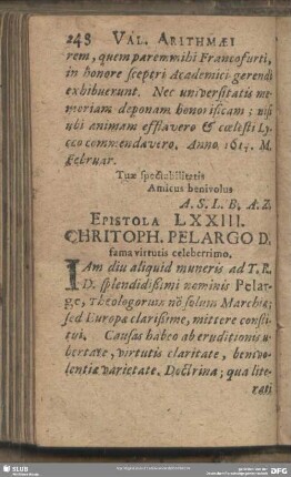 Epistola LXXIII.