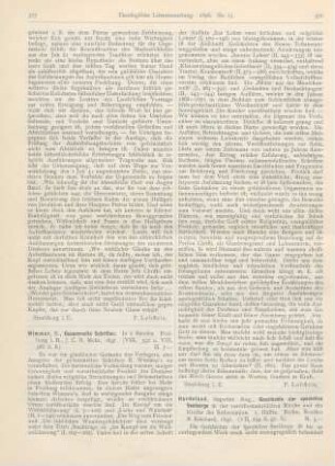 375-376 [Rezension] Wimmer, R., Gesammelte Schriften. In 2 Bdn