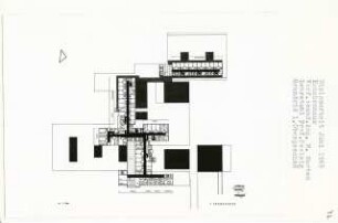 Krankenhaus (Diplomarbeit bei Peter Poelzig): Grundriss 1. Obergeschoss 1:200