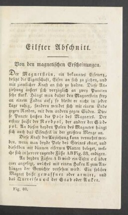 Eilfter Abschnitt. Von den magnetischen Erscheinungen.