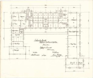 Seidl, Gabriel von; Steinach; Schlossneubau - Stallgebäude (Grundriss EG)