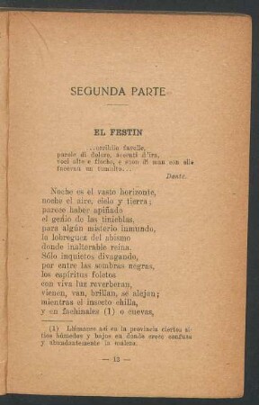 Segunda parte - El festín