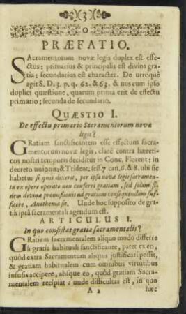 Articulus I. In quo consistat gratia sacramentalis?