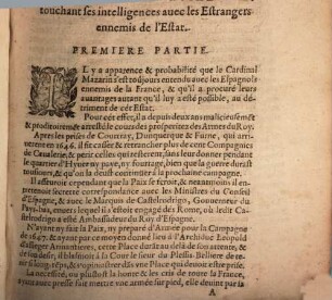 Factum servant au proce criminel fait au cardinal Mazarin