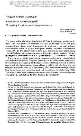 Kontroverse: klein oder groß? Die regelung der substantivschreibung im deutschen
