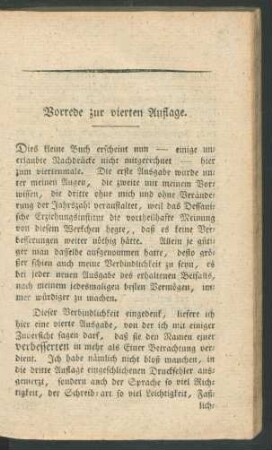 Vorrede zur vierten Auflage.