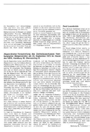 Abgeordneten-Versammlung des Zentralausschusses ...