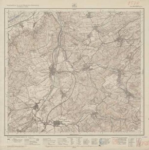 7520 (alte Nr.: 109) Mössingen, Topographische Karte des Königreichs Württemberg im Maßstabe 1:25000