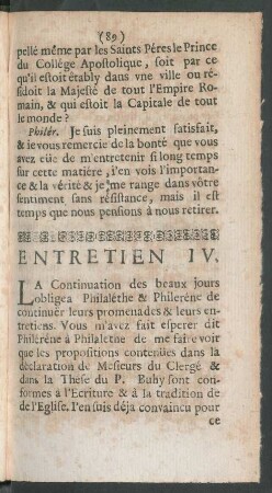 Entretien IV