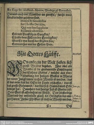 Am Tage der verkündigung Mariae Predigt zum Rotensirben