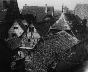 Rothenburg ob der Tauber. Blick über die Dächer der Altstadt
