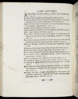 Libri Antiqui.