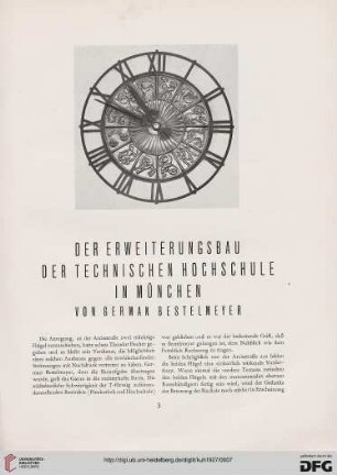 Der Erweiterungsbau der Technischen Hochschule in München von German Bestelmeyer