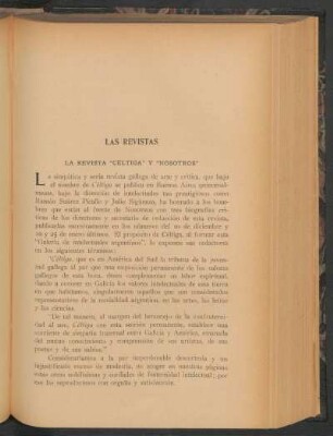 La revista "Celtiga" y "Nosotros"
