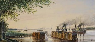 Panzergeschwader 1888 vor der Badeanstalt Kiel.