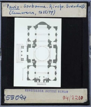 Paris, Kapelle Sainte-Ursule de la Sorbonne : Grundriss