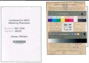 Entnazifizierung Wilhelm Hesse , geb. 17.06.1907 (Architekt)
