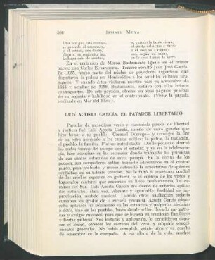 Luis Acosta García, el payador libertario.