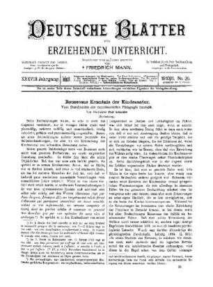Rousseaus Kenntnis der Kindesnatur : vom Standpunkte der experimentellen Pädagogik beurteilt ; (Fortsetzung)