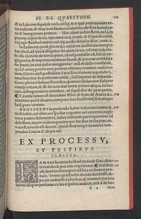 Ex processu, et testibus indicia.