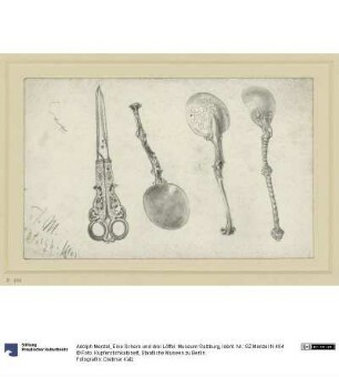 Eine Schere und drei Löffel. Museum Salzburg