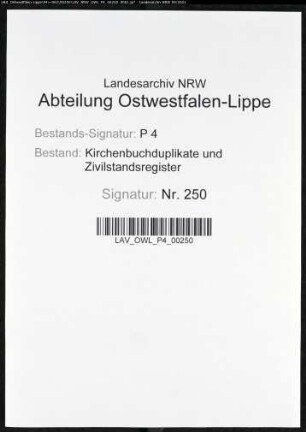 Zivilstandsregister der Munizipalität Wattenscheid (GHT 1810 2 Bände, A 1810). (Gemeinde: Zivilstandsregister)