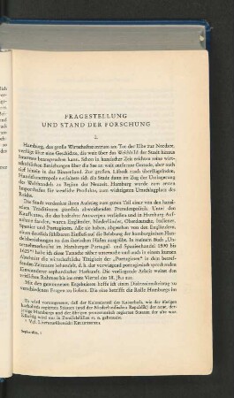 Fragestellung und Stand der Forschung