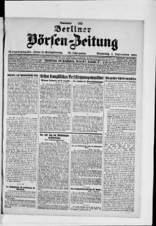 Berliner Börsen-Zeitung, Morgenausgabe