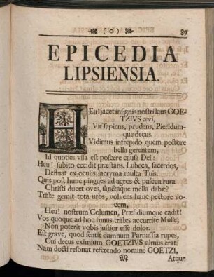 Epicedia Lipsiensia.