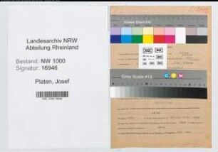 Entnazifizierung Josef Platen, geb. 21.05.1921 (Zollbeamter)