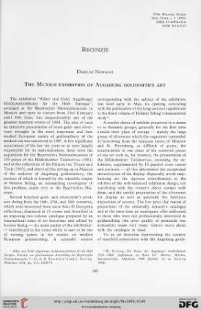 Recenzja: The Munich exhibition of Augsburg goldsmith's art