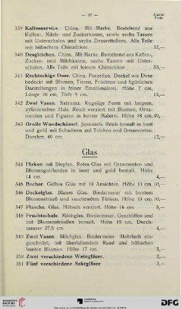 Glas (Nr. 344-362)