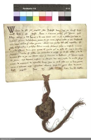 Indulgenzbrief Werners [von Eppstein], Erzbischof von Mainz, für das Stift Johannesberg