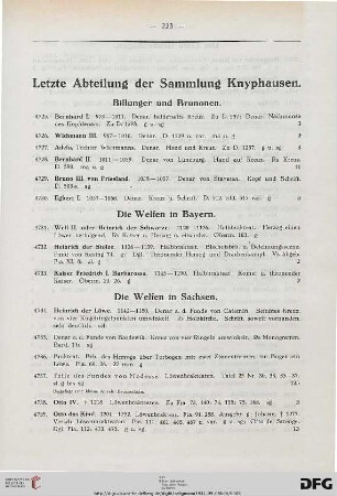 Münzen- und Medaillen-Kabinet IV. Teil (Nr. 4725-6153)
