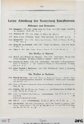 Münzen- und Medaillen-Kabinet IV. Teil (Nr. 4725-6153)