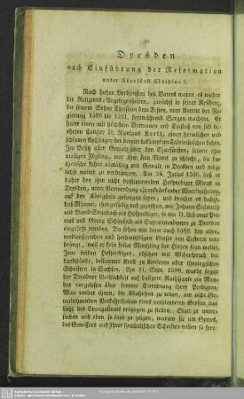 Dresden nach Einführung der Reformation unter Churfürst Chrisitan I.