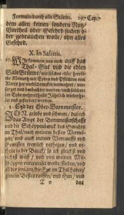 X. In Salinis.