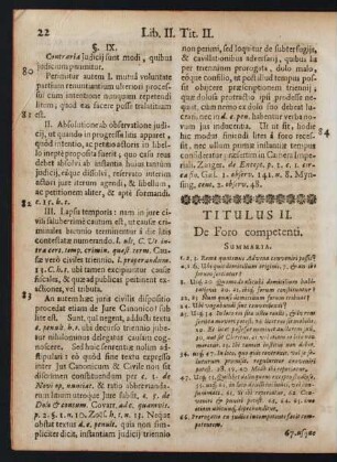 Titulus II. De Foro competenti.