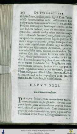 Caput XXXI - XXXVI