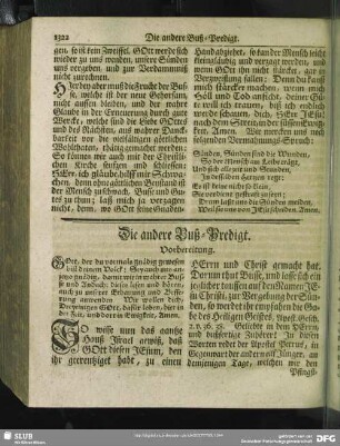 Die andere Buß-Predigt