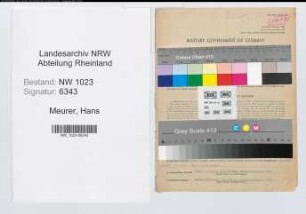 Entnazifizierung Hans Meurer , geb. 08.12.1902 (Reichsbankrat)