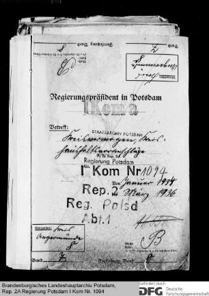 Kreishaushaltsanschläge, Verwaltungsberichte und Kreisvermögen des Kreises Angermünde