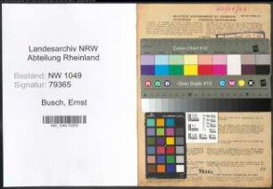 Entnazifizierung Ernst Busch , geb. 06.02.1906 (Ingenieur)