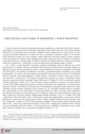 40: Fortyfikacje galicyjskie w przededniu I wojny światowej