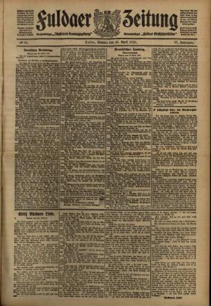 Ausgabe vom Montag, den 25. April 1910.