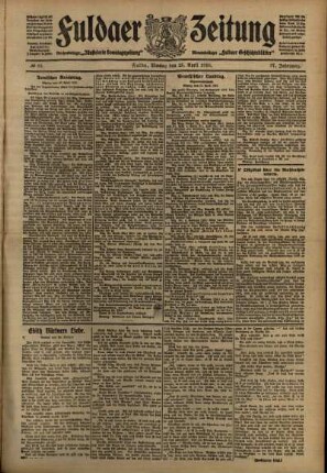 Ausgabe vom Montag, den 25. April 1910.
