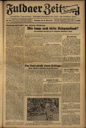 Ausgabe vom Dienstag, den 31. Mai 1938.