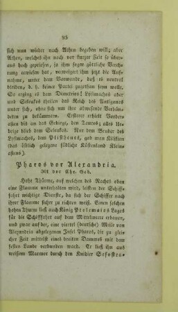 Pharos vor Alexandria. 301 vor Chr. Geb