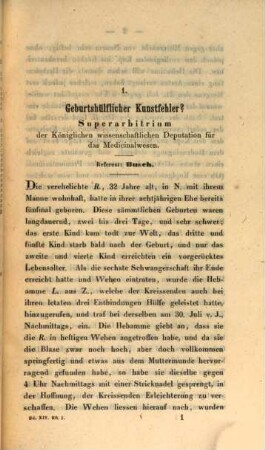 Vierteljahrsschrift für gerichtliche und öffentliche Medicin. 14. 1858